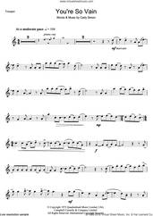 Cover icon of You're So Vain sheet music for trumpet solo by Carly Simon, intermediate skill level