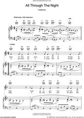 Cover icon of All Through The Night sheet music for voice, piano or guitar, intermediate skill level