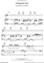 Cover icon of A Song For You sheet music for voice, piano or guitar by Michael Buble, Ray Charles and Leon Russell, intermediate skill level
