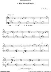 Cover icon of Sentimental Waltz (From 'Nine Easy Pieces For Piano') sheet music for piano solo by Geoffrey Burgon, easy skill level