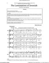 Cover icon of The Lamentations of Jeremiah sheet music for choir (SATB divisi) by Richard Burchard, intermediate skill level