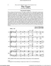 Cover icon of The Tyger sheet music for choir (SSAATTBB) by Andrew Miller and William Blake, intermediate skill level
