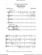 Cover icon of Benedictus sheet music for choir (TTBB: tenor, bass) by Randall Johnson, intermediate skill level