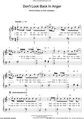 Cover icon of Don't Look Back In Anger sheet music for piano solo by Oasis and Noel Gallagher, easy skill level