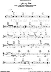 Cover icon of Light My Fire sheet music for voice and other instruments (fake book) by Will Young, The Doors, Jim Morrison, John Densmore, Ray Manzarek and Robbie Krieger, intermediate skill level