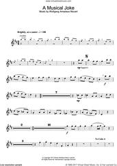 Cover icon of A Musical Joke sheet music for alto saxophone solo by Wolfgang Amadeus Mozart, classical score, intermediate skill level