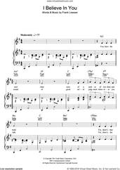 Cover icon of I Believe In You sheet music for voice, piano or guitar by Frank Loesser, intermediate skill level