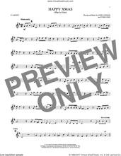 Cover icon of Happy Xmas (War Is Over) sheet music for clarinet solo by John Lennon and Yoko Ono, intermediate skill level