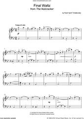 Cover icon of Final Waltz sheet music for piano solo by Pyotr Ilyich Tchaikovsky, classical score, easy skill level
