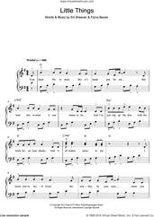 Cover icon of Little Things sheet music for piano solo (beginners) by One Direction, Ed Sheeran and Fiona Bevan, beginner piano (beginners)