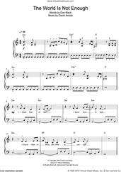 Cover icon of The World Is Not Enough sheet music for piano solo by Garbage, David Arnold and Don Black, easy skill level
