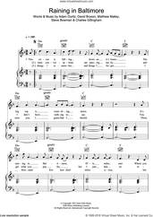 Cover icon of Raining In Baltimore sheet music for voice, piano or guitar by Counting Crows, Adam Duritz, Charles Gillingham, David Bryson, Matthew Malley and Steve Bowman, intermediate skill level