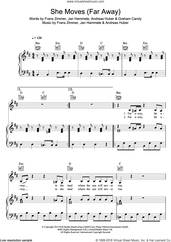 Cover icon of She Moves (Far Away) sheet music for voice, piano or guitar by Alle Farben, Andreas Huber, Frans Zimmer, Graham Candy and Jan Hammele, intermediate skill level