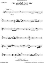 Cover icon of How Long Will I Love You sheet music for alto saxophone solo by Ellie Goulding and Mike Scott, intermediate skill level