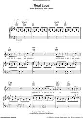 Cover icon of Real Love sheet music for voice, piano or guitar by Tom Odell and John Lennon, intermediate skill level
