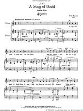 Cover icon of Song Of David (Psalm 120) sheet music for voice solo by Ned Rorem and Miscellaneous, classical score, intermediate skill level