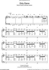 Cover icon of Dirty Diana sheet music for piano solo by Michael Jackson, easy skill level