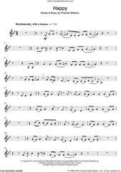 Cover icon of Happy sheet music for clarinet solo by Pharrell Williams, intermediate skill level