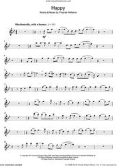 Cover icon of Happy sheet music for flute solo by Pharrell Williams, intermediate skill level