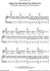 Cover icon of Hope You Got What You Came For sheet music for voice, piano or guitar by Olly Murs, Steve Robson and Wayne Hector, intermediate skill level