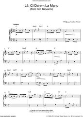 Cover icon of La, Ci Darem La Mano (from Don Giovanni) sheet music for piano solo (beginners) by Wolfgang Amadeus Mozart, classical score, beginner piano (beginners)