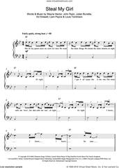 Cover icon of Steal My Girl sheet music for piano solo (beginners) by One Direction, Ed Drewett, John Ryan, Julian Bunetta, Liam Payne, Louis Tomlinson and Wayne Hector, beginner piano (beginners)