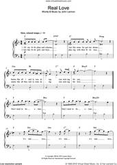Cover icon of Real Love sheet music for piano solo (beginners) by Tom Odell and John Lennon, beginner piano (beginners)