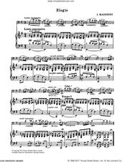 Cover icon of Elegie sheet music for cello solo by Jules Massenet, classical score, intermediate skill level