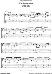 Cover icon of The Entertainer sheet music for guitar (tablature) by Scott Joplin and Jerry Willard, intermediate skill level
