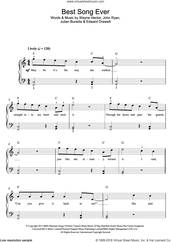 Cover icon of Best Song Ever sheet music for piano solo (beginners) by One Direction, Edward Drewett, John Ryan, Julian Bunetta and Wayne Hector, beginner piano (beginners)