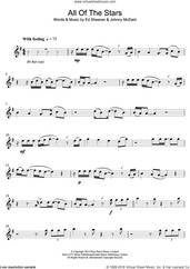 Cover icon of All Of The Stars sheet music for alto saxophone solo by Ed Sheeran and Johnny McDaid, intermediate skill level