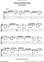 Cover icon of Weeping Willow Rag sheet music for guitar (tablature) by Scott Joplin and Jerry Willard, intermediate skill level