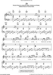 Cover icon of Ja sheet music for voice and piano by Silbermond, intermediate skill level