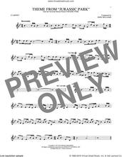 Cover icon of Theme From Jurassic Park sheet music for clarinet solo by John Williams, intermediate skill level