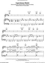 Cover icon of Irgendwas Bleibt sheet music for voice, piano or guitar by Silbermond, intermediate skill level
