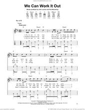 Cover icon of We Can Work It Out sheet music for banjo solo by The Beatles, John Lennon and Paul McCartney, intermediate skill level