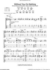 Cover icon of Without You I'm Nothing sheet music for guitar (tablature) by Placebo, Brian Molko, Stefan Olsdal and Steve Hewitt, intermediate skill level