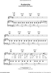 Cover icon of Avalanche sheet music for voice, piano or guitar by Ryan Adams, intermediate skill level