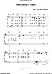 Cover icon of Hor Nu Synger Natten sheet music for voice, piano or guitar by Marie Louise Schmidt, intermediate skill level