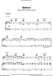 Cover icon of Believe sheet music for voice, piano or guitar by Bernard Fanning, intermediate skill level