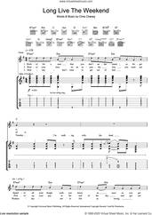 Cover icon of Long Live The Weekend sheet music for guitar (tablature) by The Living End and Chris Cheney, intermediate skill level
