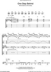 Cover icon of One Step Behind sheet music for guitar (tablature) by The Living End and Chris Cheney, intermediate skill level