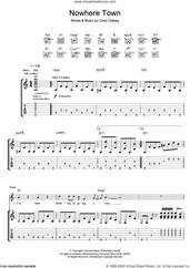 Cover icon of Nowhere Town sheet music for guitar (tablature) by The Living End and Chris Cheney, intermediate skill level