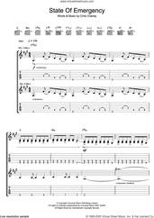Cover icon of State Of Emergency sheet music for guitar (tablature) by The Living End and Chris Cheney, intermediate skill level