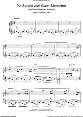 Cover icon of Die Andere Sonate (from Das Leben der Anderen) sheet music for piano solo by Gabriel Yared, intermediate skill level