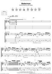 Cover icon of Betterman sheet music for guitar (tablature) by John Butler, intermediate skill level