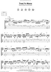 Cover icon of Treat Yo Mama sheet music for guitar (tablature) by John Butler, intermediate skill level