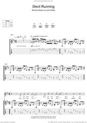 Cover icon of Devil Running sheet music for guitar (tablature) by John Butler, intermediate skill level