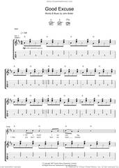 Cover icon of Good Excuse sheet music for guitar (tablature) by John Butler, intermediate skill level