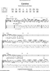 Cover icon of Caroline sheet music for guitar (tablature) by John Butler, intermediate skill level